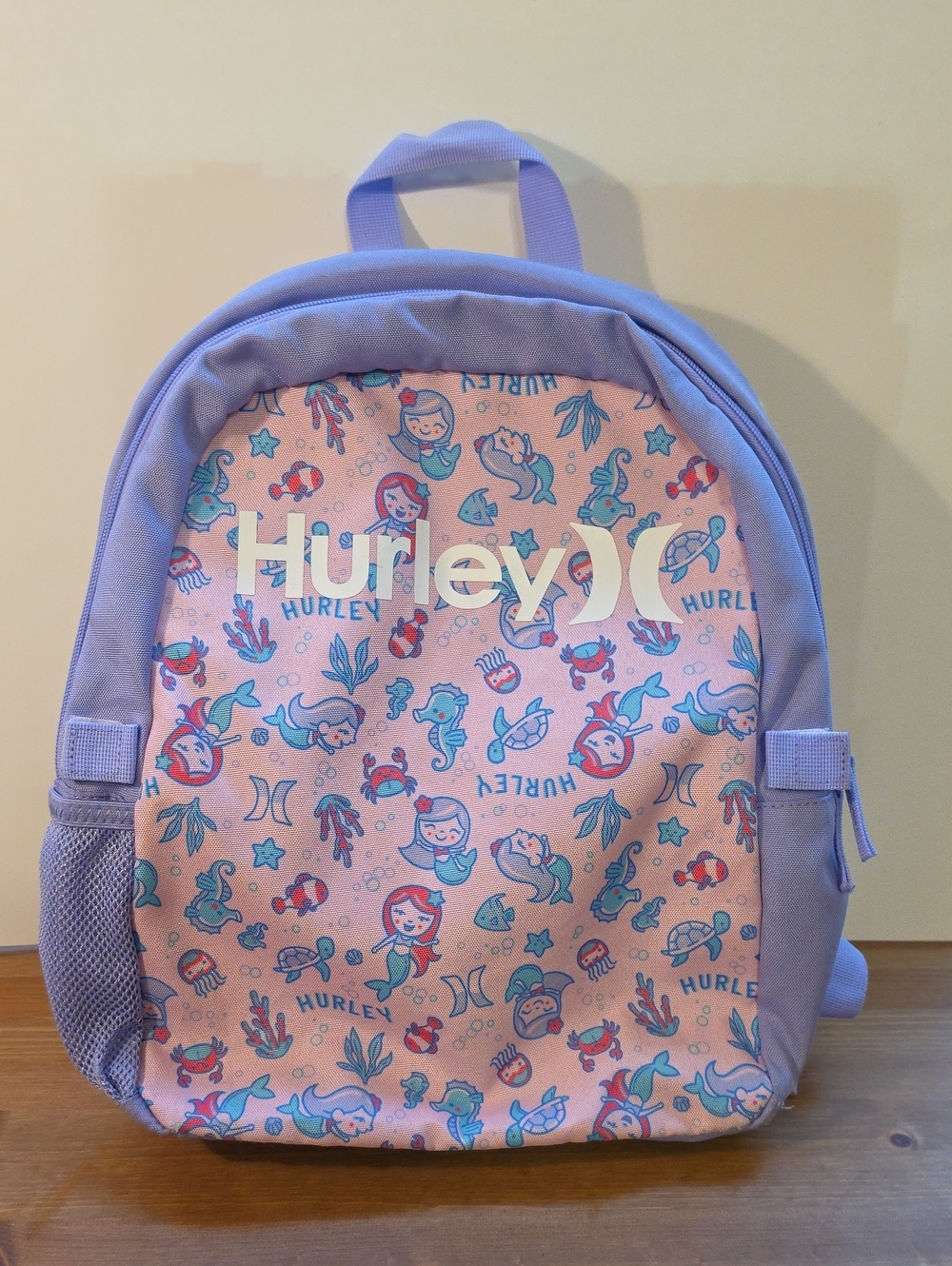 Hurley Lavender & Pink Mermaid Print Kids Backpack